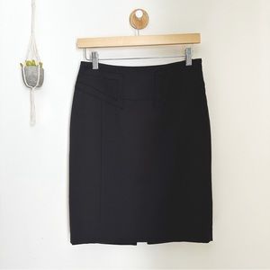 [SOLD] Express Black Buckle Back High Waisted Pencil Office Skirt Size 2